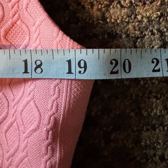 Mina Self Textured Vest Size Large Pink 2 Buttons - Picture 9 of 11